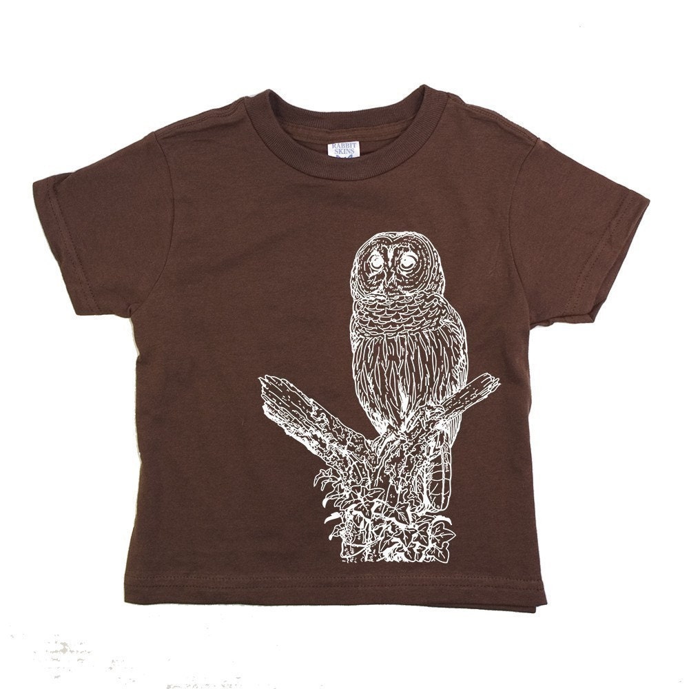 Toddler Owl Shirt Vintage Bird Graphic Tee