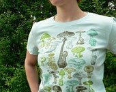 Colorful Mushrooms Graphic Tee Shirt WOMENS Tshirt