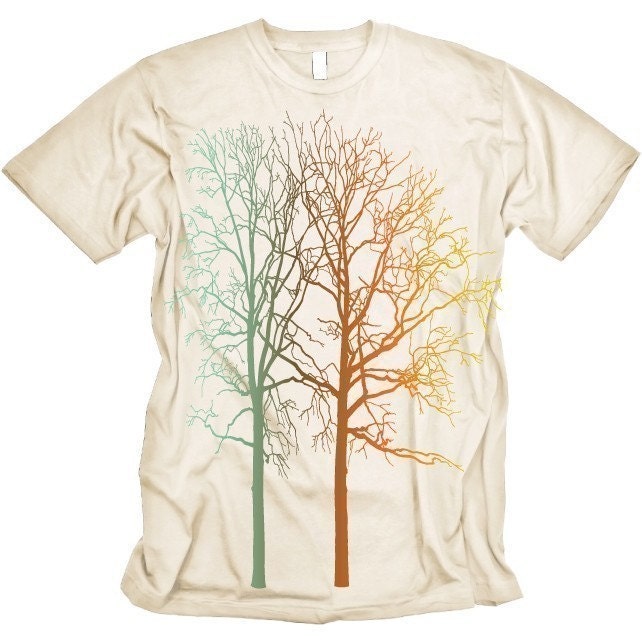 Colorful Trees Graphic MENS natural Tee