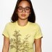Tree Silhouette Lemon Yellow Graphic Nature Tee Shirt