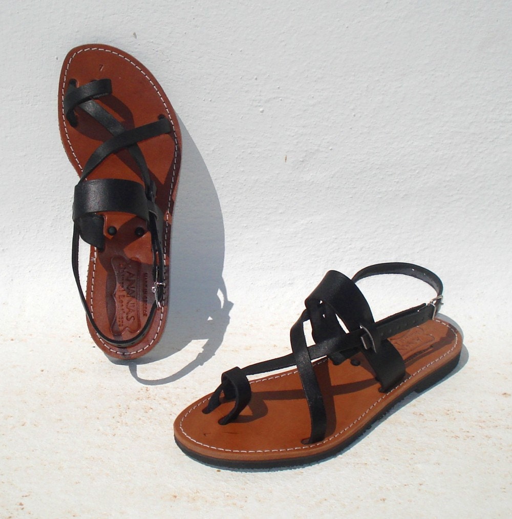 SPECIAL SALE - Roman Greek leather sandals size 7 (EU size 37) in ...
