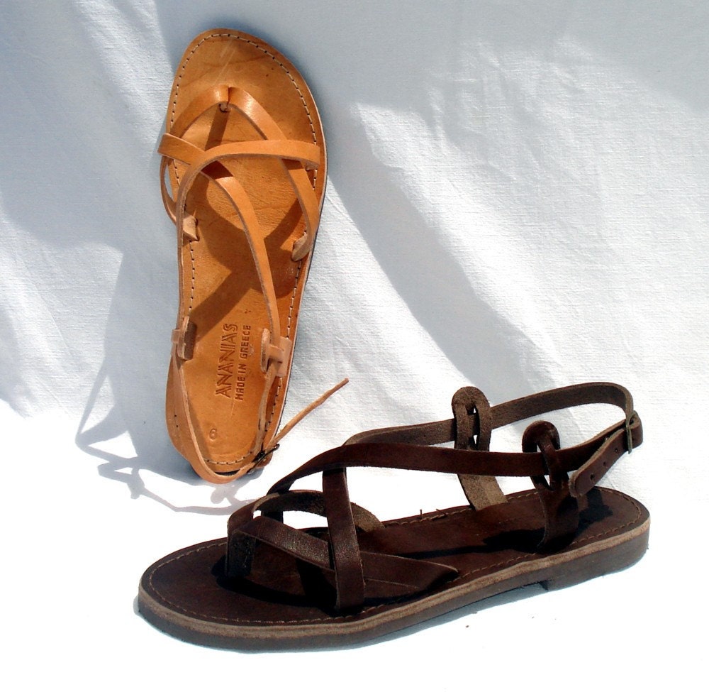 ANANIAS Greek Sandals Roman Grecian handmade leather sandals-NEW STYLE