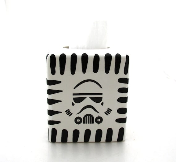 SALE Star Wars (R) Storm Trooper (R) Inspired Kleenex Tissue Box in ceramic