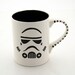 Star Wars (R) Inspired Storm Trooper Mug in earthenware with striped handle