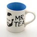 Mr T Mug Tea Cup Featuring Mr. T Turquoise Blue earthenware