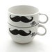 Mr and Mrs Mustache Moustache Stacking Mugs