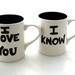 Star Wars (R) Han Solo and Leia Mug Set I love You I know for Wedding or Anniversary