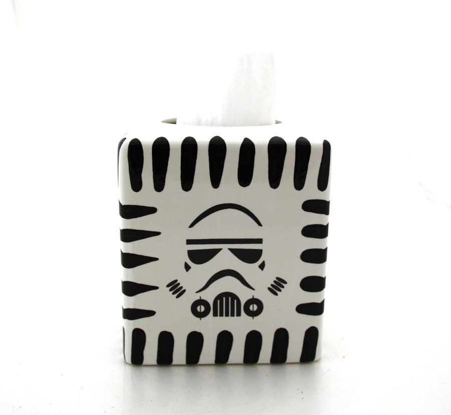 SALE Star Wars (R) Storm Trooper (R) Inspired Kleenex Tissue Box in ceramic