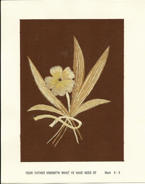 Flower made of rice leaves. Handmade leaf art of flowers. ETSY art Mothers day gift. Unique collectible art