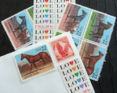 For the LOVE of ..  Horses ..  UNused Vintage Postage Stamps  .. post 5 letters
