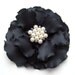 Fabric Flower Clip Black Flower Hair Clip Satin Flower Hair Clip Floral Hair Fascinator