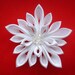 Snowflake - Satin Kanzashi Flower Hair Clip - Japanese Hair Fascinator - Free Shipping to the USA on All Items 20 Dollars and Above