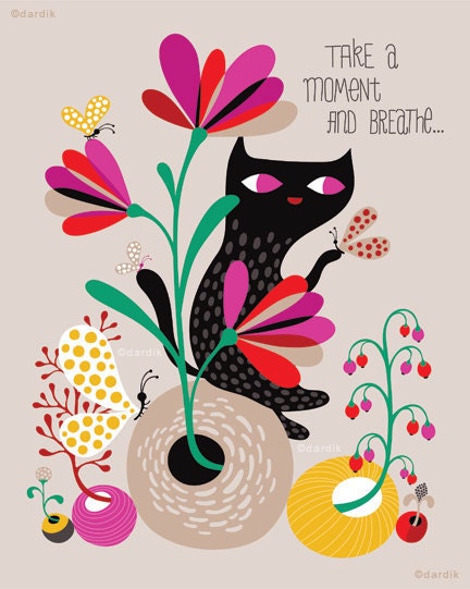 take a moment... limited edition giclee print of an original illustration (8 x 10 in)