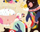 Inside the Rainbow... limited edition giclee print of an original illustration (8 x 10 in)