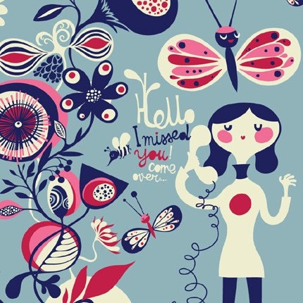 sweet anticipation... limited edition giclee print of an original illustration (8.5 x 11)