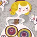 my swedish garden... limited edition giclee print of an original illustration (8 x 10 in)