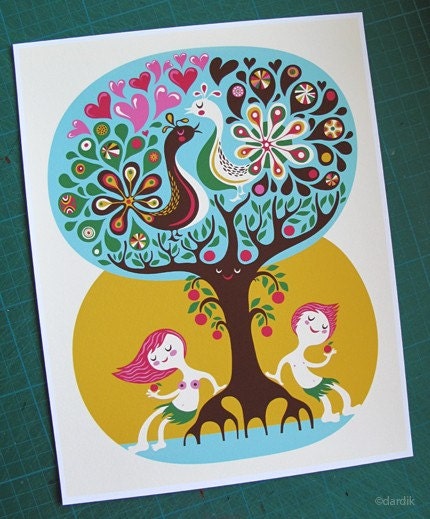 Love Garden... limited edition giclee print of an original illustration (8.5 x 11in)