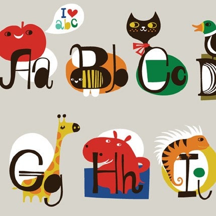 ABC... limited edition giclee print of an original illustration (8.5 x 11in)