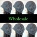 Wholesale Hats for Women, Cloche Hats, Lot of 6, each with 2 crocheted flowers, Cotton Blend, CHOOSE YOUR COLORS