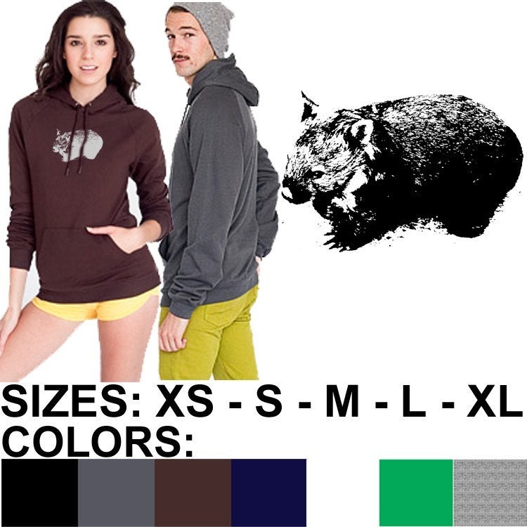 Wombat American Apparel California Fleece Pullover Hoody (5495)