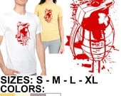 Grenade T-Shirt, Organic American Apparel T with Water Based Ink