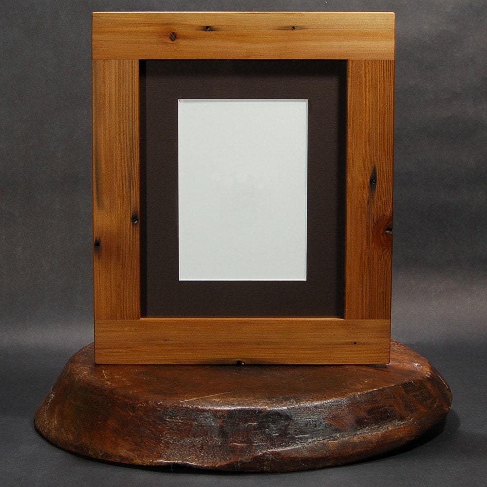 Reclaimed Cedar Rustic Picture Frame 8 x 10 by GreenHouseFraming