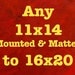 SPECIAL - ANY Photo Matted to 16x20