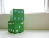 Wooden toy folk art dice ... set of 2