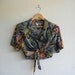 Vintage Hawaiian Print Crop Top