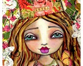Loved Fine Art Print of Mixed Media painting