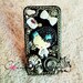 Apple Iphone Case 4 4s, Kawaii HARAJUKU LOVERS with Antique Brass (bronze), Vintage Inspired