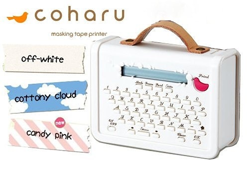 coharu Masking Tape Label Printer Set with 3 Tapes - Free Shipping