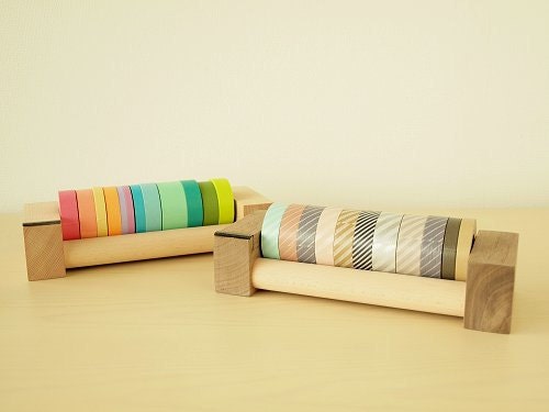 mt Washi Masking Tape Organiser Dispenser - Walnut
