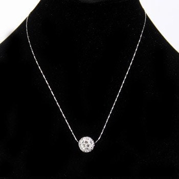 Austrian Crystal Ball Necklace, gift, Mother's Day, birthday, party, cocktail, sterling, sparkle, elegant