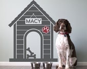 Dog House Wall Decal Puppy Dog Nursery Theme Size Large