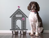 Dog House Wall Decal: Personalized Name Sign Size Small