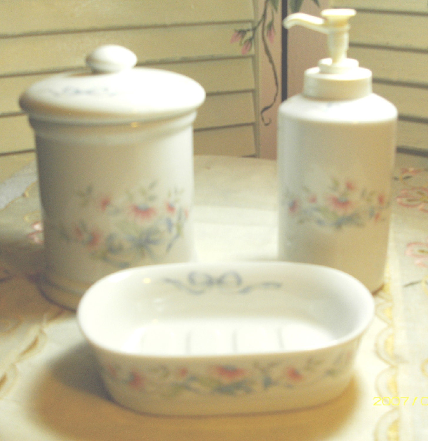 Vintage Princess House Porcelain 3 pc Bath by InfinityCrafts