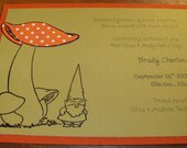 Garden gnome birth announcement
