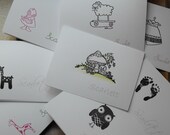 Personalized baby card set