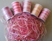 Pretty pinks mix - 15 metres of 2mm variegated silk ribbon