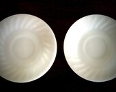 Fire King milk glass swirl saucer