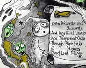 Cornish Litany Grim Reaper Post Card Print by Carmen Ellis