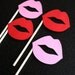 Lips Cupcake Toppers or Photo Booth Props (4)