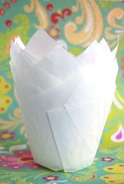 Jumbo White Folded Cupcake Liners or Baking Cups (24)