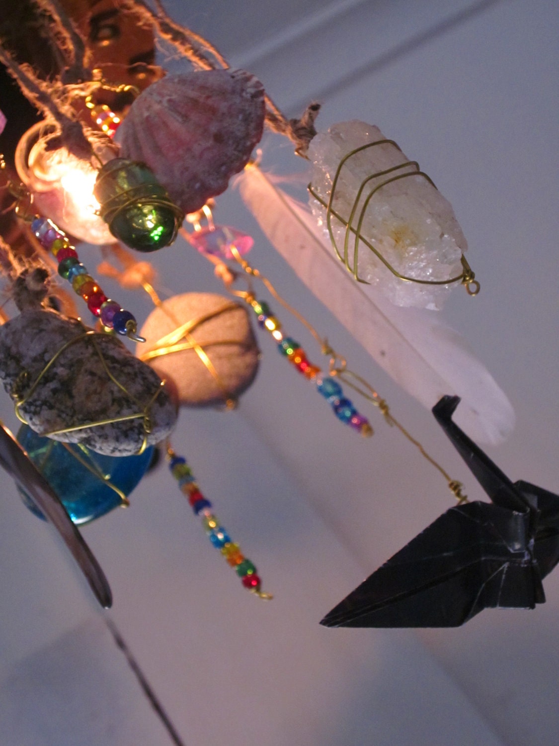 Found object lamp Three