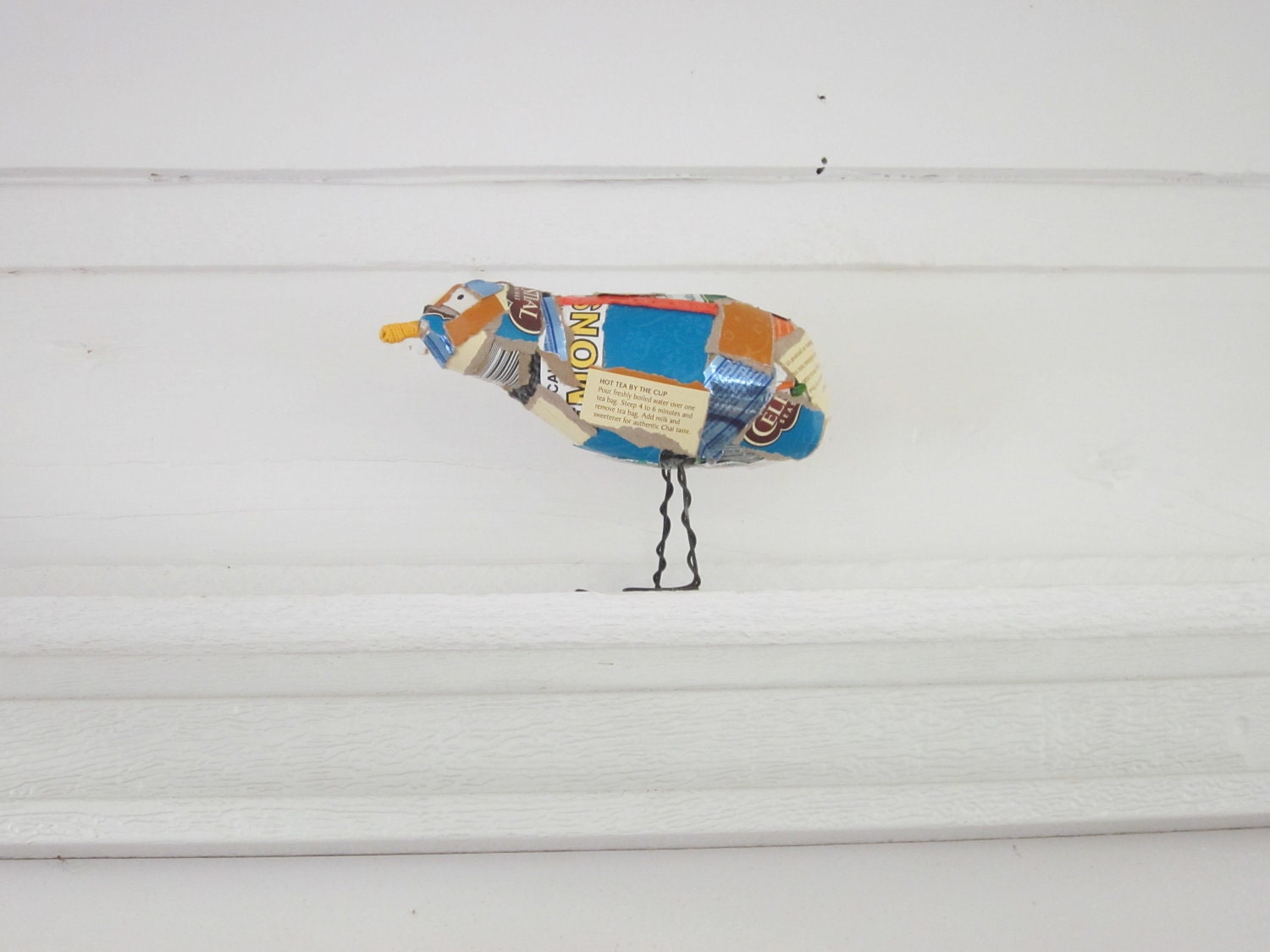 Recycled Trash Bird Sculpture Seven
