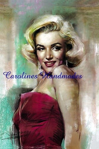 Marilyn Monroe Reproduction Cotton Fabric Art Print 2X3" Applique