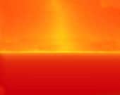 Orange Yellow Art Print Colorful Tangerine Tango Sunrise On Water - artbytrudy