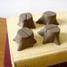 Tree stump place card holder - set of 4 - Brown