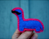 Custom Mustachasaurus Brooch or Clip